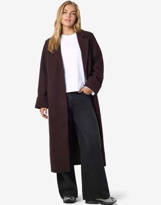 Noisy May Cappotto color prugna cioccolato-Marrone