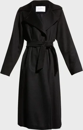 Max Mara Manuela Belted Camel Hair Coat, Black