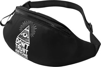 Generic Pyramid Illuminati DonT Trust Anyone Waist Bag Bum Bag Lightweight Crossbody For Shopping Travel Marathon 14X35Cm