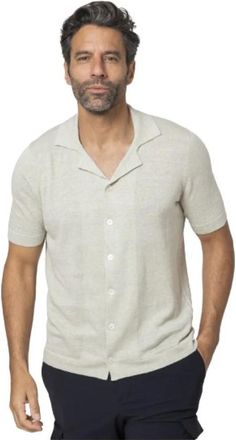 Gran Sasso Short Sleeve Shirt - Heren - Korte mouwen Overhemden - Groen - L - Katoen - Overhemden