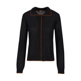 Max Mara Truien & Vesten, Dames, Blauw, M, Wol, Targa Cardigan