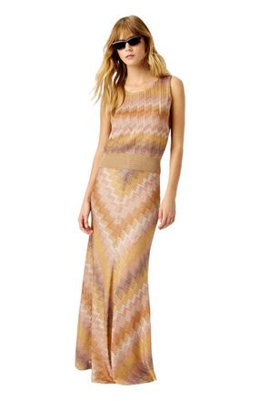 Missoni Snake-pattern Viscose Lam&eacute; Tank Top in Green& Brown at Nordstrom, Size 40 It