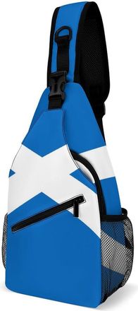 Generic Scotland Flag Unisex Shoulder Bags Casual Crossbody Chest Bag Sling Backpack for Hiking Cycling Travel