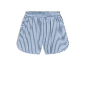 BOSS Vertical-stripe shorts in cotton poplin