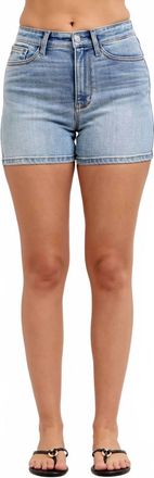 Judy Blue Womens High Waist Slim Short In Medium Blue