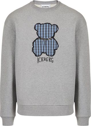 Iceberg Crew Neck Sweatshirt - Heren - Sweatshirts - Grijs - S - Katoen - Hoodies & sweatvesten