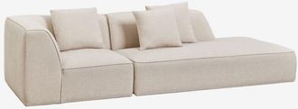 Sklum Sofá modular esquinero de 2 piezas con diván derecho tapizado Cardea SKLUM