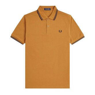 Fred Perry Polo Shirts, male, Brown, Size: 2XL M3600 Twin Tipped Polo