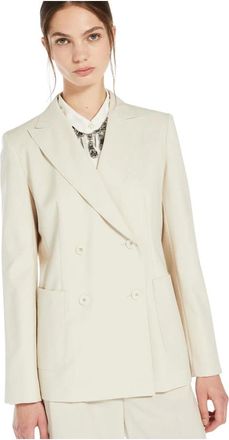 Max Mara Jassen, Dames, Beige, M, Weekend Blazer Nervoso