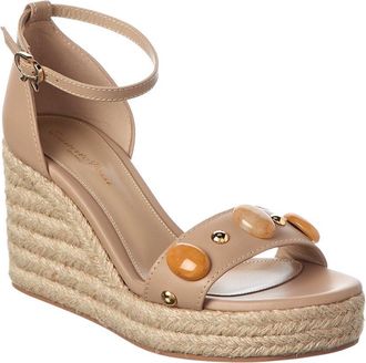 Gianvito Rossi Leather Wedge Sandal