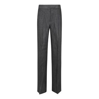 Max Mara Deserto Trousers - female - Max Mara - Wide Trousers - Gray - XS - Trousers