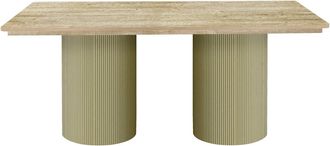 Habitat et Jardin Mesa De Comedor Ovalada De Madera z&eacute;nith - 180 Cm - 8 Plazas - Beige