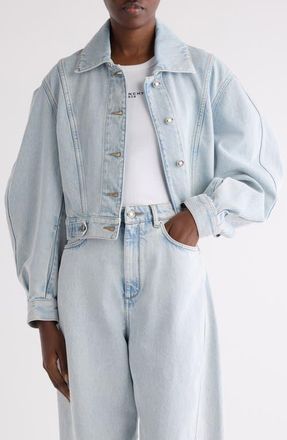 Givenchy Cocoon Reversed Denim Jacket in Light Blue at Nordstrom, Size 10 Us