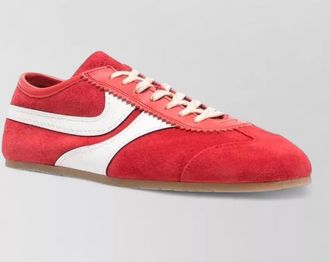 Dries Van Noten low top suede leather stripe sneakers