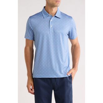 Brooks Brothers Performance Knit Polo in Blue Multi at Nordstrom Rack, Size Xx-Large