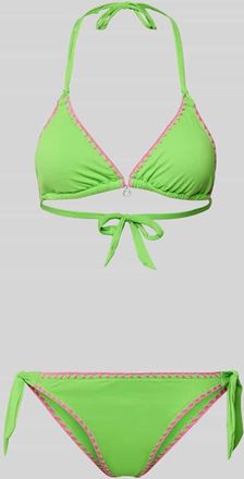 Banana Moon Banana Moon Bikini mit Stitchings und Schn&uuml;rung in Gruen, Gr&ouml;&szlig;e XXL