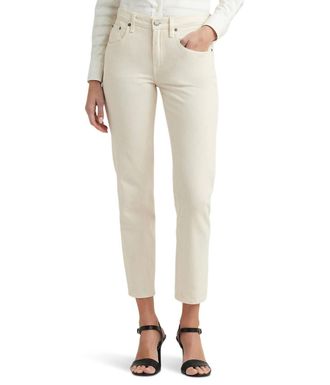 Ralph Lauren Relaxed Tapered Ankle Jeans In Mascarpone Cream Wash