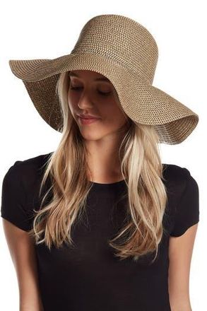 David and Young Floppy Woven Hat in Black/natural at Nordstrom Rack