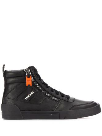 Diesel S-Dvelows side-zip sneakers - men - Leather/Rubber/Polyester - 39 - Black