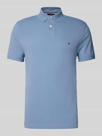 Tommy Hilfiger Regular Fit Poloshirt aus Baumwoll-Elasthan-Mix in Hellblau, Gr&ouml;&szlig;e L