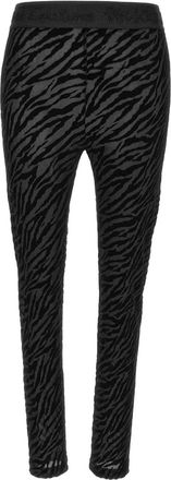 Versace Jeans Couture zebra-print leggings - women - Polyester/Spandex/Elastane/Nylon - 46 - Black