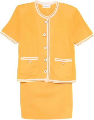 Saint Laurent Tailleur con gonna 1990-2000 - Giallo
