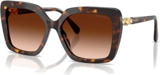 Swarovski Acetate Butterfly Zonnebril - Dames - Zonnebrillen - Bruin - 57 MM - Accessoires