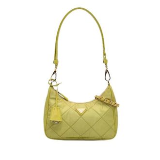 Prada Pre-owned Re-Edition 2005 Satchel - Dames - Vintage Schoudertas - Groen - ONE Size - Nylon - Vintage