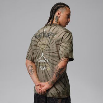 Nike Jordan Mens Jordan Brooklyn Tie-Dye Festival T-Shirt in Brown | IF3157-247
