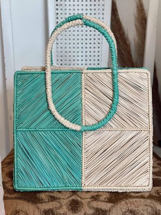 APAYA Womens Cristina Bag In Aqua Natural