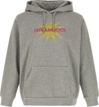 Gramicci Starburst Hooded Sweatshirt - Heren - Hoodies - Grijs - M - Katoen - Hoodies & sweatvesten