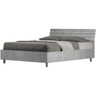 ITYhome Ityhome - Letto alla Francese - ankel - Tipologia Testata: Testata Inclinata - Tipologia Letto: Senza Rete - Colore: Grigio - Dimensione Rete: 140x190