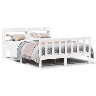 Berkfield Home Bed Frame without Mattress White 140x200 cm Solid Wood Pine