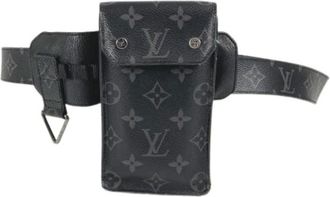 Louis Vuitton Pre-owned Belt Bags, male, Black, Size: ONE SIZE Pre-owned Canvas Belt Bag