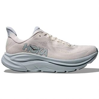 Hoka One One Womens Clifton 10 Running Shoes - Wide In Grout/mineral Blue