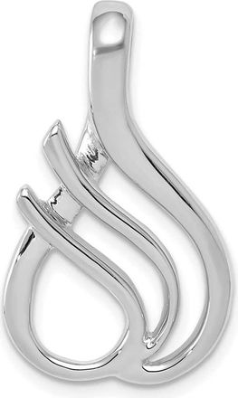 Diamond2Deal 14k White Gold Slide Fits up to 4mm Regular/6mm Fancy or Reversible Omega
