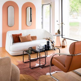 La Redoute Interieurs Set van 2 salontafels in gehard glas, Neso