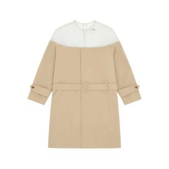 Maison Margiela Belted Coats, female, Brown, Size: 2XS Belted Dress