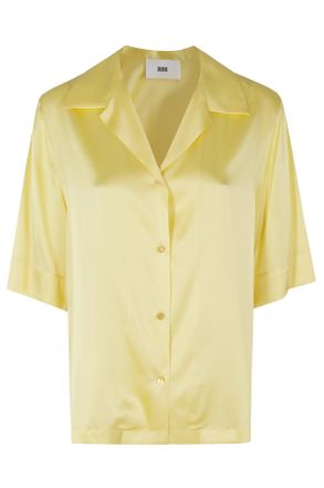 SOLOTRE Silk Classic-Collar Long-Sleeve Silk Casual Shirt