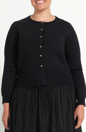 Estelle Jasmine Cardigan in Black at Nordstrom, Size 18W