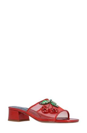 J. Rene&eacute; Cherry Slide Sandal in Red/Green at Nordstrom, Size 10.5