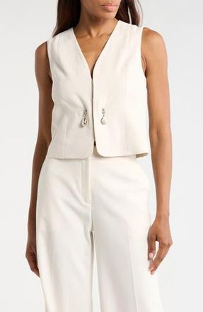 A.L.C. Leo Linen Blend Vest in Buttercream at Nordstrom Rack, Size 00
