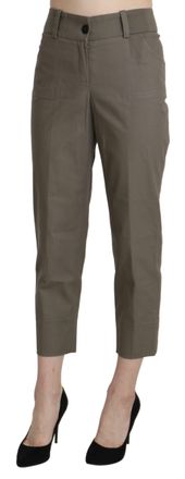 Bencivenga Gray High Waist Cropped Dress Trouser Womens Pants
