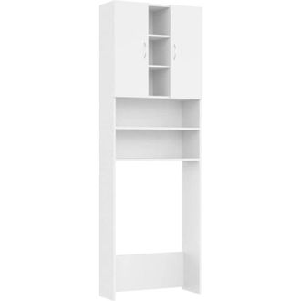 vidaXL Washing Machine Cabinet White 64x25.5x190 cm Vidaxl