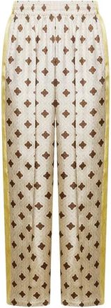 Pierre-Louis Mascia Chique Broek met Patroon - Dames - Broeken - Beige - L - Broeken