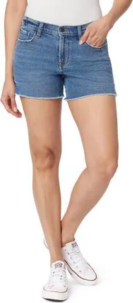 Kensie Rivet Frayed Hem Denim Shorts in Melbourne W/Destruction at Nordstrom Rack, Size 14