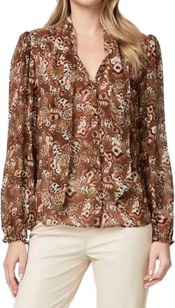 Paige Marcela Blouse In Cinnamon Multi