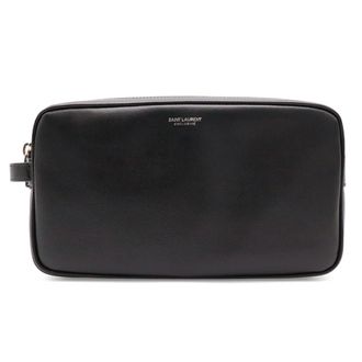 Saint Laurent Black Leather Clutch Bag (Pre-Owned)