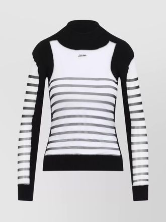 Jean Paul Gaultier ribbed printed long sleeve jumper