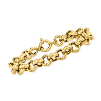 Ross-Simons Italian 14kt Yellow Gold Rolo-Chain Bracelet